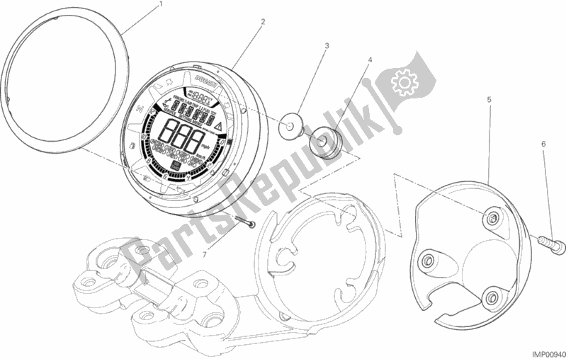 All parts for the Instrument Panel of the Ducati Scrambler Classic Thailand USA 803 2015